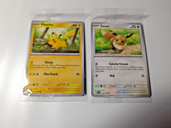 Pokemon Together Pikachu 025/165 + Eevee 113/165 Promo Cards SEALED - Image 2