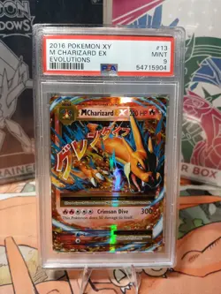 2016 Pokemon XY Evolutions Mega M Charizard EX 13/108 PSA 9 MINT - Image 1