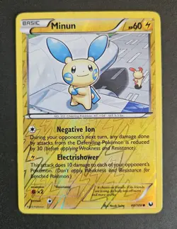 Minun 40/108 2012 B&W Dark Explorers Pokemon Card Nintendo Reverse Holo MP - Image 1
