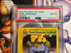 2003 Pokemon ~ Best of Game Promo ~ Dark Venusaur #7 ~ PSA 8 NM-MT - Image 2