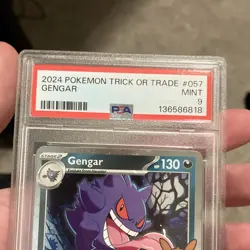 Pokemon 2024 TCG Trick or Trade Gengar Cosmos Holo 057/091 PSA 9 - Image 4