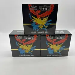 Lot (3) Pokemon TCG Sun & Moon Hidden Fates Elite Trainer Box ETB Sealed - Image 1