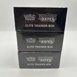 Lot (3) Pokemon TCG Sun & Moon Hidden Fates Elite Trainer Box ETB Sealed - Image 5