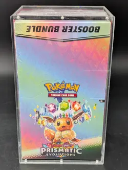 Pokemon TCG S&V Prismatic Evolutions Booster Bundle Display Case w/Acrylic Case - Image 1