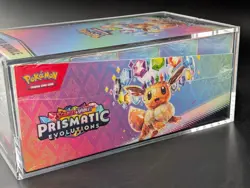 Pokemon TCG S&V Prismatic Evolutions Booster Bundle Display Case w/Acrylic Case - Image 4