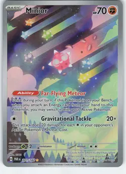 Minior - 201/182 Illustration Rare Holo SV04: Paradox Rift NM Pokemon - Image 1