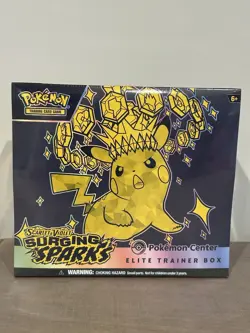 2024 Pokemon Surging Sparks Sealed Pokemon Center ETB Elite Trainer Box - Image 1