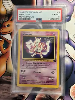 1999 Pokemon Game ~ Movie Promo ~ Mewtwo #3 ~ PSA 6 EX-MT - Image 1