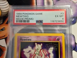 1999 Pokemon Game ~ Movie Promo ~ Mewtwo #3 ~ PSA 6 EX-MT - Image 2