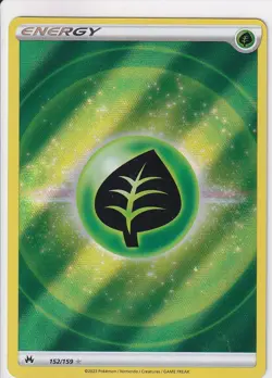 Grass Energy | 152/159 | Holo + Textured Holo | Crown Zenith | Pokemon TCG - Image 1