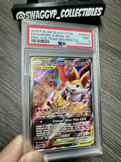 ◓Charizard & Braixen GX SM23 Sun & Moon 2019 - Pokemon Black Star Promo PSA 9◓ - Image 3