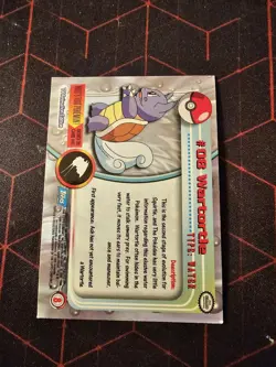 1999 Topps Pokemon TV #08 Wartortle Silver Foil Blue Logo - Image 2