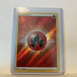 Pokemon TCG Fire Energy (Texture Full Art) Crown Zenith 153/159 Holo Ultra Rare - Image 2