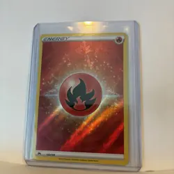 Pokemon TCG Fire Energy (Texture Full Art) Crown Zenith 153/159 Holo Ultra Rare - Image 3