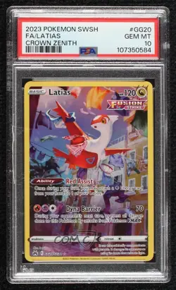 Full Art - Latias Pokemon Sword & Shield Crown Zenith Galarian Gallery PSA 10 - Image 1