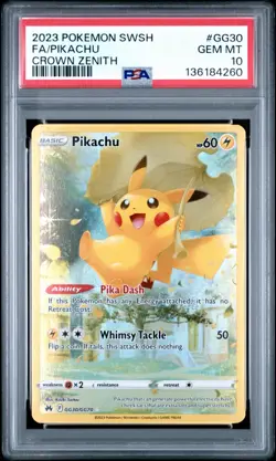 Pokemon SWSH Crown Zenith Pikachu #GG30 PSA 10. - Image 1