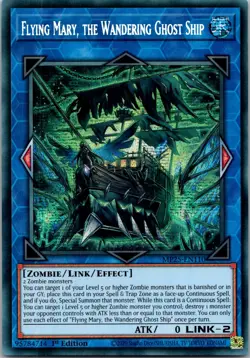 Yugioh Flying Mary, the Wandering Ghost Ship MP25-EN110 1st Ed Secret Rare NM - Image 1