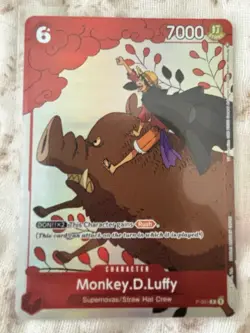 Monkey D. Luffy Holo Alt Art Rare One Piece TCG Gift Collection 2023 P-001 NM - Image 1