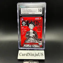 CGC GEM MINT 10 Luffy ST21-014 One Piece Magazine Weekly Shonen Jump Promo 28 - Image 1