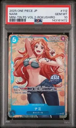 Nami P-112 - One Piece Mini Tin Vol. 2 Asia Region Promo - PSA 10 - Image 1