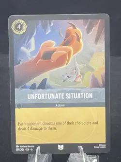 Disney Lorcana-Azurite Sea-Unfortunate Situation-#199-Cold Foil Holo-NM - Image 1