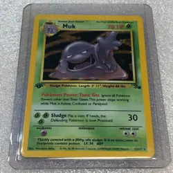 Pokemon Card - Muk 13/62 - 1st Edition - Fossil Set - @RARE@ Near Mint #1791 - Image 2