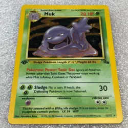 Pokemon Card - Muk 13/62 - 1st Edition - Fossil Set - @RARE@ Near Mint #1791 - Image 3
