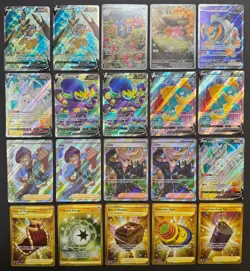 Pokemon Card Lot (20 Card Lot) Gold Rare V EX Full Art Trainer Ultra Rare Cards - Image 1