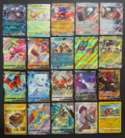 Pokemon Card Lot (20 Card Lot) Gold Rare V EX Full Art Trainer Ultra Rare Cards - Image 1