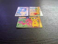 Pokemon Carddass Anime Collection Lot Pikachu Set #1 #2 #222 1998 BANDAI - Image 5