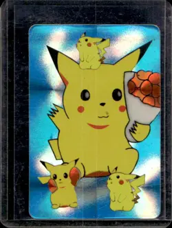 1999 Bandai Carddass Pokemon Pocket Monsters Anime Collection Pikachu Foil #NNO - Image 1