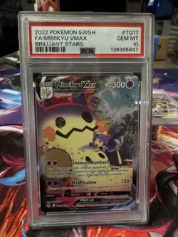 Pokemon Mimikyu VMAX Holo Ultra Rare TCG Card Brilliant Stars TG17/TG30 PSA 10 - Image 1