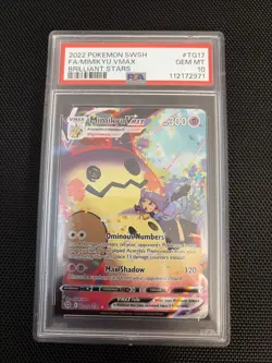 Pokemon Mimikyu VMAX Holo Ultra Rare TCG Card Brilliant Stars TG17/TG30 PSA10 - Image 1