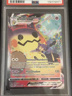 Pokemon Mimikyu VMAX Holo Ultra Rare TCG Card Brilliant Stars TG17/TG30 PSA10 - Image 3