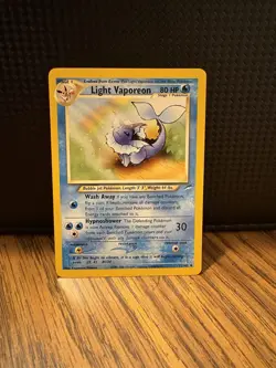 Pokemon TCG Light Vaporeon Neo Destiny Card 52/105 Unlimited Uncommon, Vintage - Image 1