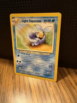Pokemon TCG Light Vaporeon Neo Destiny Card 52/105 Unlimited Uncommon, Vintage - Image 3