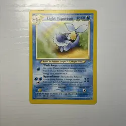 Pokemon TCG Light Vaporeon Neo Destiny Card 52/105 Unlimited Uncommon, Vintage - Image 1