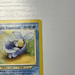 Pokemon TCG Light Vaporeon Neo Destiny Card 52/105 Unlimited Uncommon, Vintage - Image 4