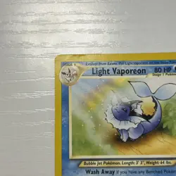 Pokemon TCG Light Vaporeon Neo Destiny Card 52/105 Unlimited Uncommon, Vintage - Image 5