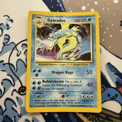 Gyarados 6/102 Pokemon Card TCG Base Set Unlimited Holo Rare - Image 1
