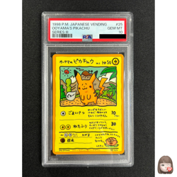 [PSA 10] Ooyama's Pikachu Pokemon Card Japanese No.025 Vending Series Vintage - Image 1