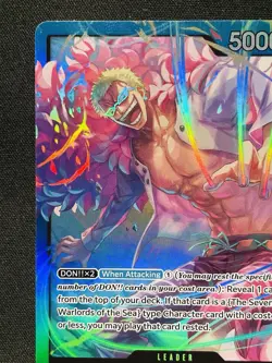 One Piece Card TCG - Donquixote Doflamingo (OP01-060) Leader NEAR MINT English - Image 2