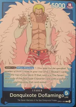 One Piece TCG - Leader Einzelkarte - OP01-060 Donquixote Doflamingo L/EN/NM - Image 1