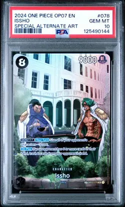 2024 ONE PIECE OP07-500 YEARS IN THE FUTURE SPECIAL ALTERNATE ART ISSHO PSA 10 - Image 1