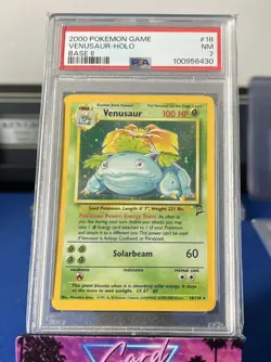 2000 POKEMON BASE SET 2 #18 VENUSAUR-HOLO PSA 7 - Image 1