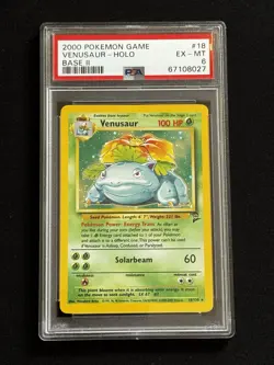 2000 POKEMON BASE SET 2 #18 VENUSAUR-HOLO PSA 7 - Image 1