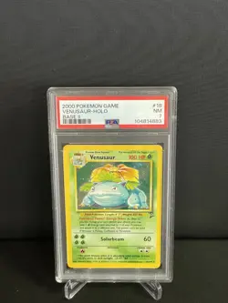 2000 Pokemon Base Set 2 Venusaur Holo 18/130 PSA 7 NM - Image 1