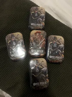 One Piece Card Game Tin Pack Set Vol. 2. Lot Of 5 Tins Sealed OP-13 Fast Ship - Image 1
