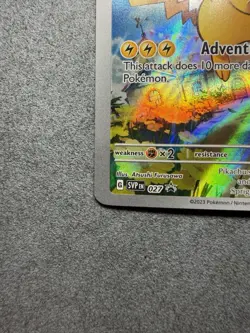 Pokemon Pikachu 027 SVP: Scarlet & Violet Promo Full Art Holo Card English 2023 - Image 4