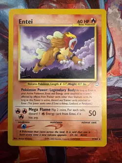 Entei Pokemon TCG Neo Revelation 17/64 Non-Holo Rare Card - Image 1